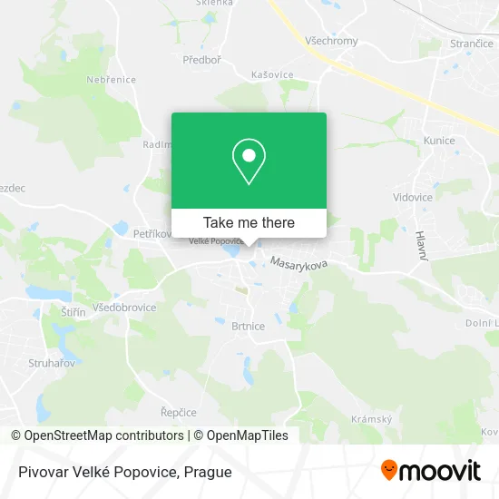 Карта Pivovar Velké Popovice