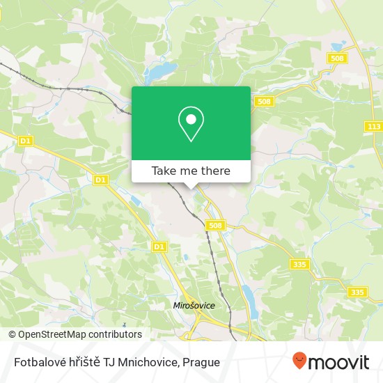 Карта Fotbalové hřiště TJ Mnichovice