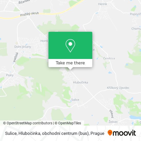 Sulice, Hlubočinka, obchodní centrum (bus) map