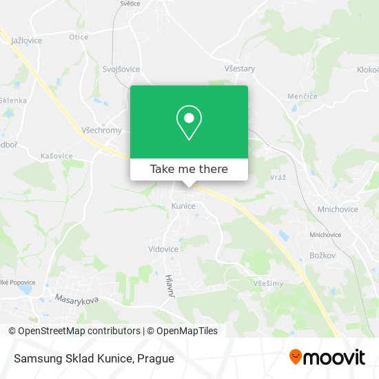 Samsung Sklad Kunice map