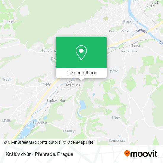 Králův dvůr - Přehrada map