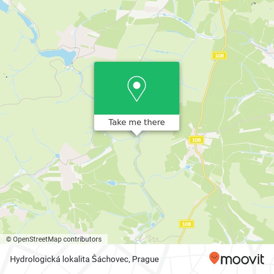 Карта Hydrologická lokalita Šáchovec