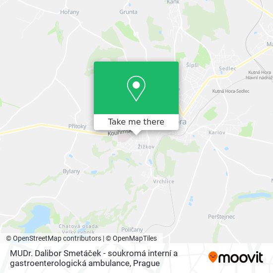 MUDr. Dalibor Smetáček - soukromá interní a gastroenterologická ambulance map