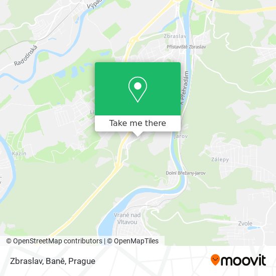 Zbraslav, Baně map