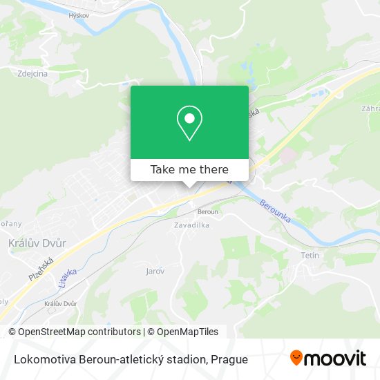 Lokomotiva Beroun-atletický stadion map