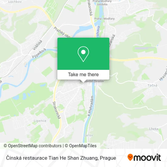 Карта Čínská restaurace Tian He Shan Zhuang