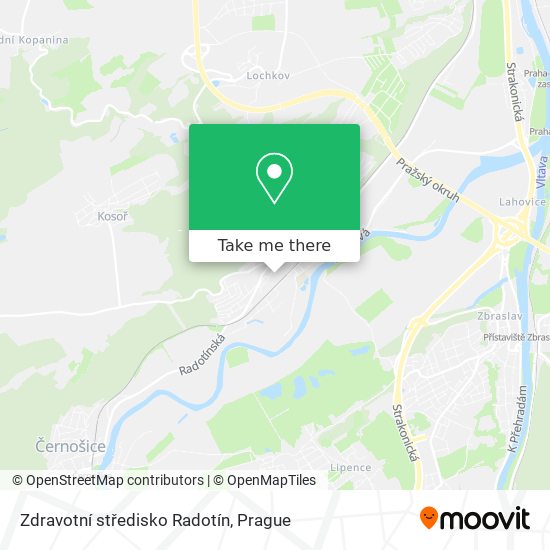 Zdravotní středisko Radotín map