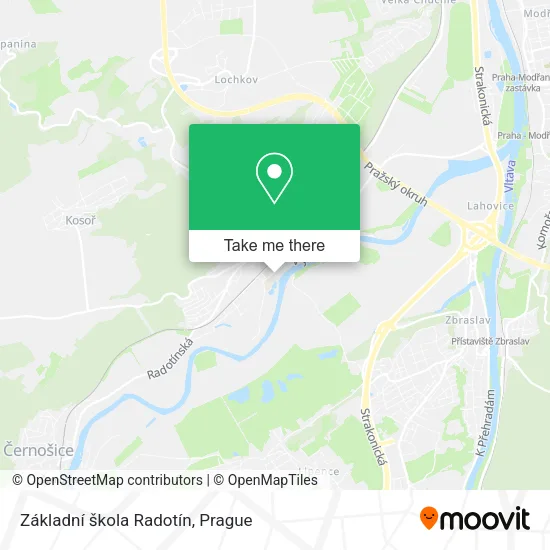 Карта Základní škola Radotín