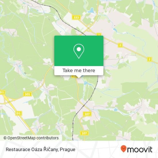 Restaurace Oáza Říčany map