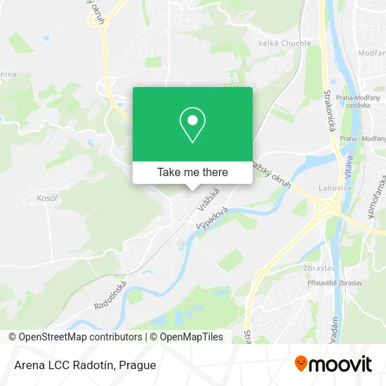 Карта Arena LCC Radotín