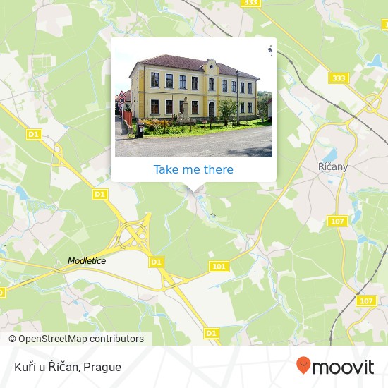 Kuří u Říčan map