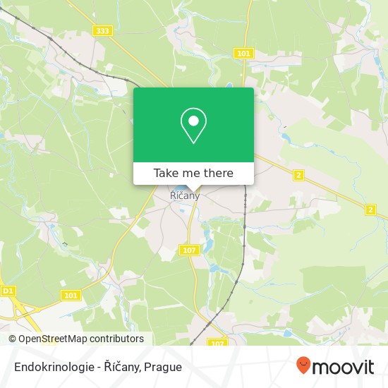 Endokrinologie - Říčany map