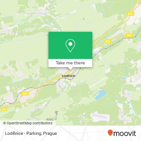 Карта Loděnice - Parking