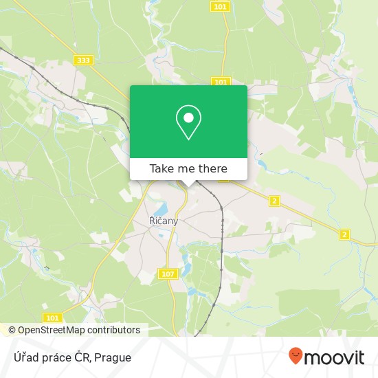Úřad práce ČR map