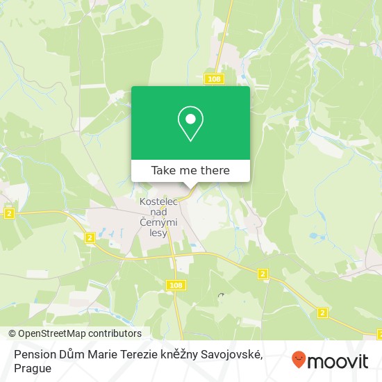 Pension Dům Marie Terezie kněžny Savojovské map