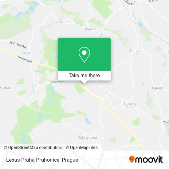 Карта Lexus Praha Pruhonice