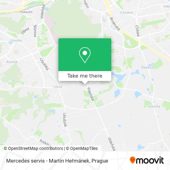 Mercedes servis - Martin Heřmánek map