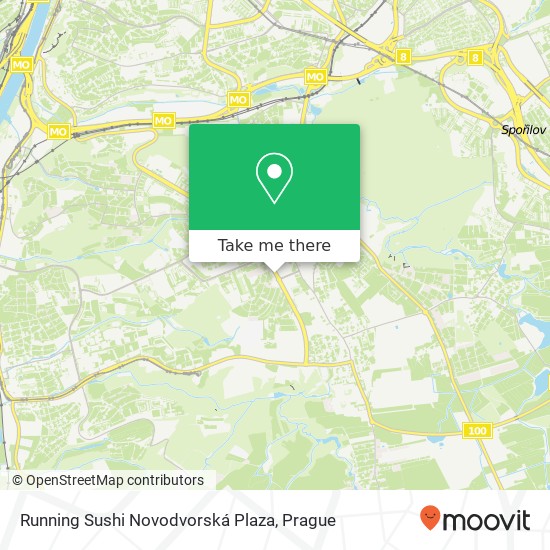 Running Sushi Novodvorská Plaza map