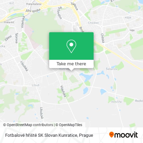 Fotbalové hřiště SK Slovan Kunratice map