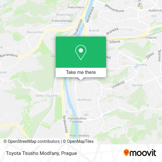 Карта Toyota Tsusho Modřany