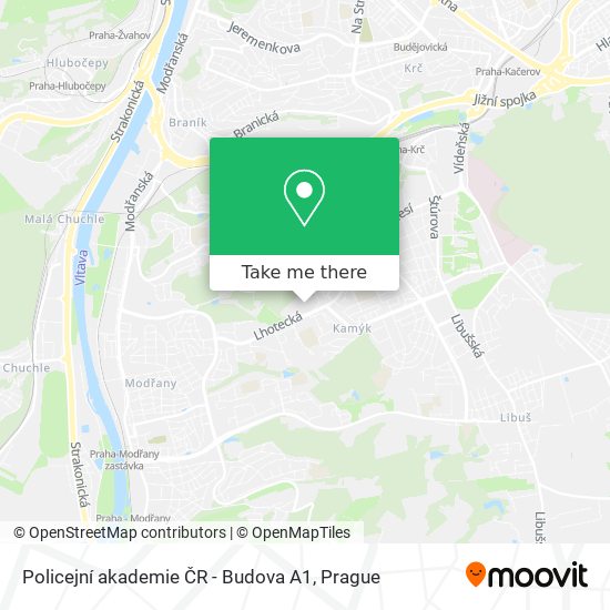 Policejní akademie ČR - Budova A1 map