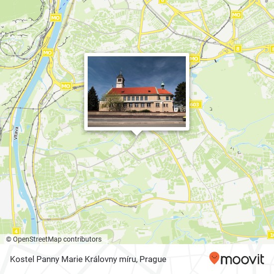 Kostel Panny Marie Královny míru map