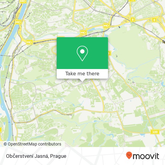 Občerstvení Jasná map