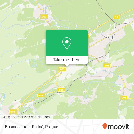 Business park Rudná map