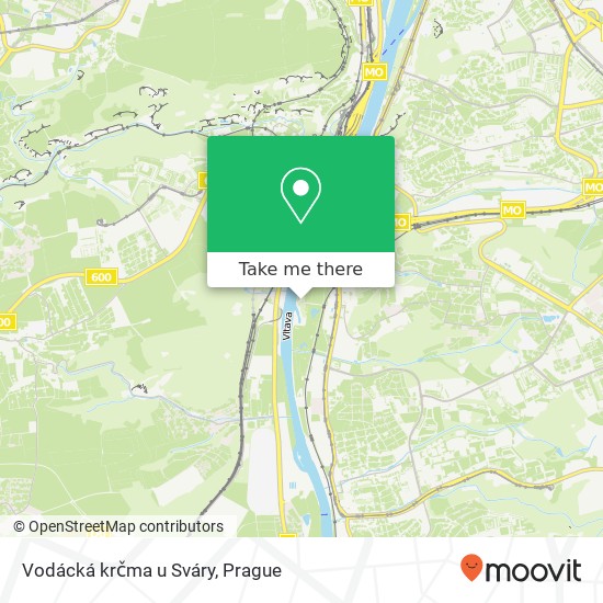 Vodácká krčma u Sváry map