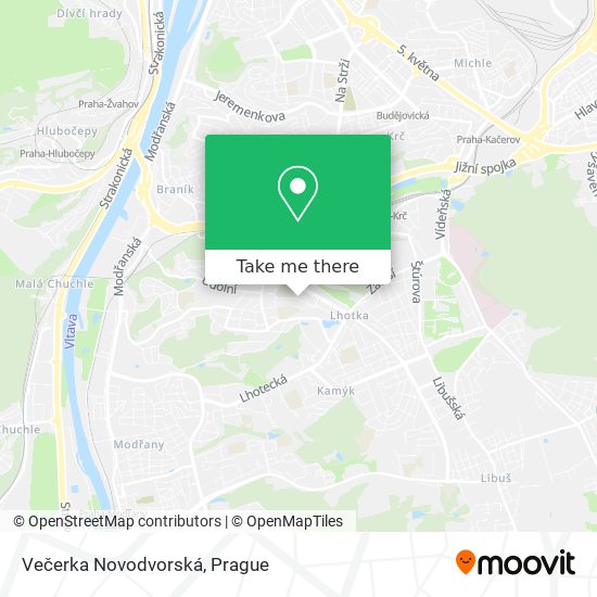 Карта Večerka Novodvorská