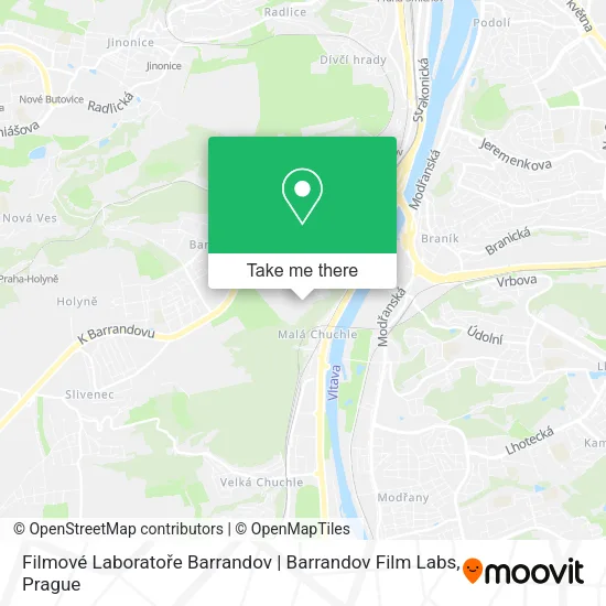 Карта Filmové Laboratoře Barrandov | Barrandov Film Labs