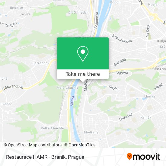 Restaurace HAMR - Braník map