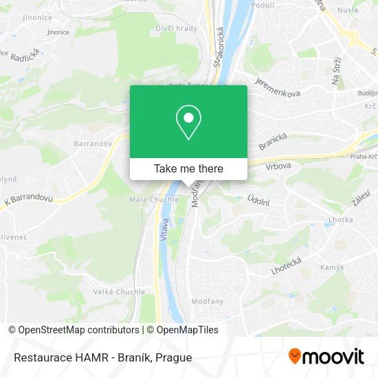 Карта Restaurace HAMR - Braník