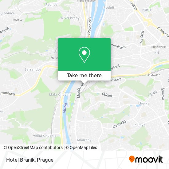 Hotel Braník map