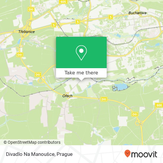 Divadlo Na Manoušce map