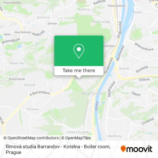 Карта filmová studia Barrandov - Kotelna - Boiler room