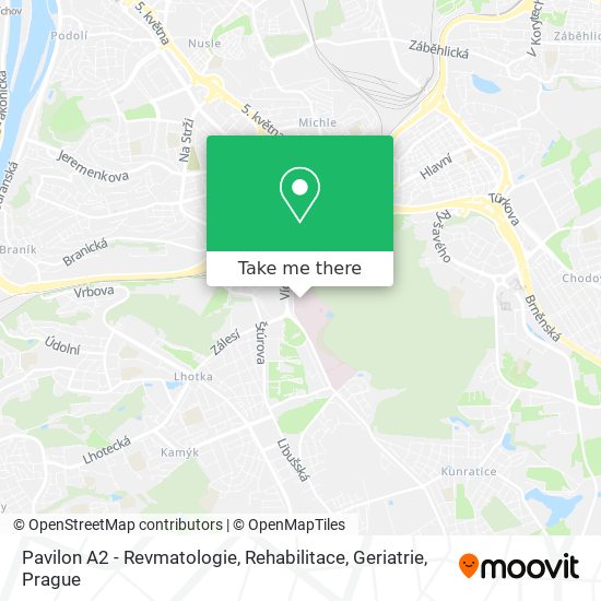 Pavilon A2 - Revmatologie, Rehabilitace, Geriatrie map
