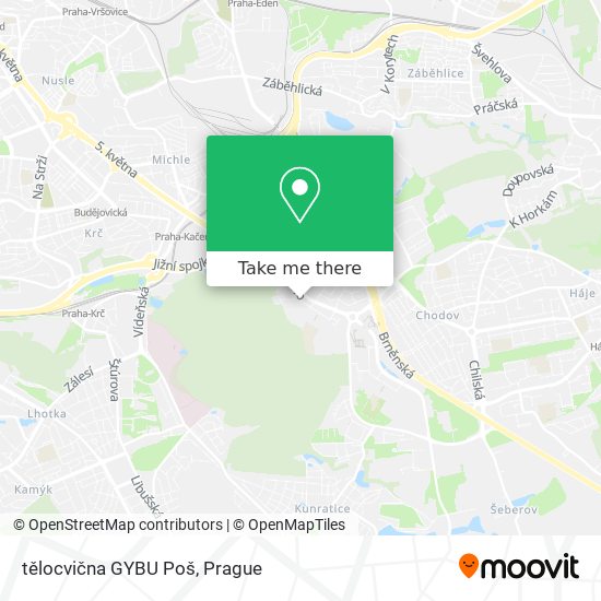 tělocvična GYBU Poš map