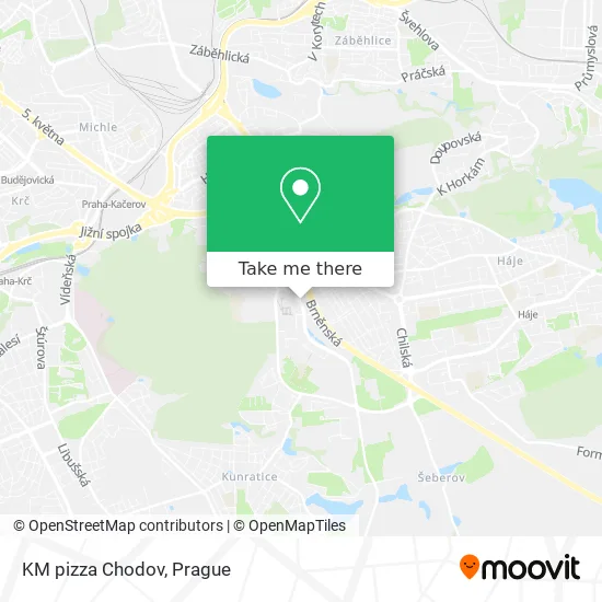 Карта KM pizza Chodov