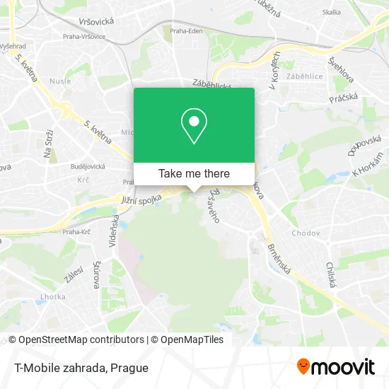 T-Mobile zahrada map