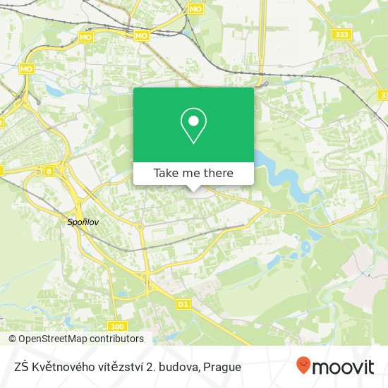 ZŠ Květnového vítězství 2. budova map