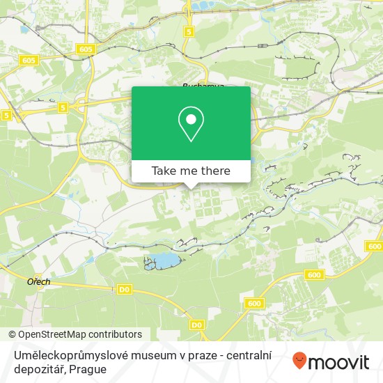 Карта Uměleckoprůmyslové museum v praze - centralní depozitář