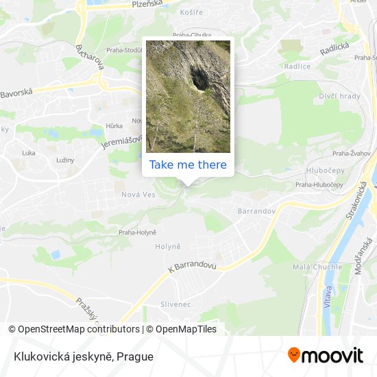 Карта Klukovická jeskyně