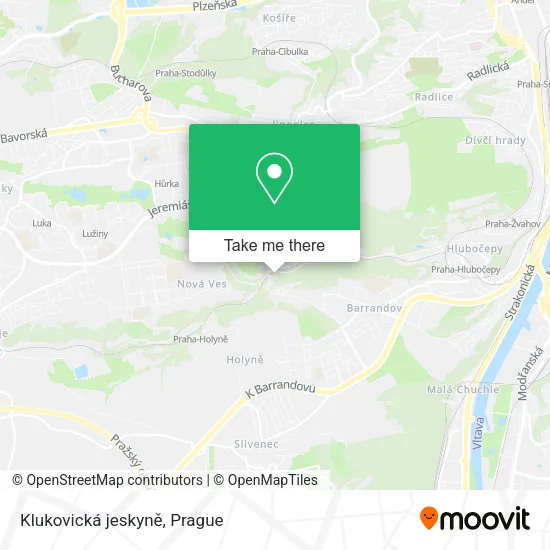 Карта Klukovická jeskyně