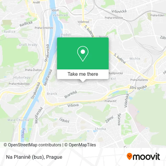 Na Planině (bus) map