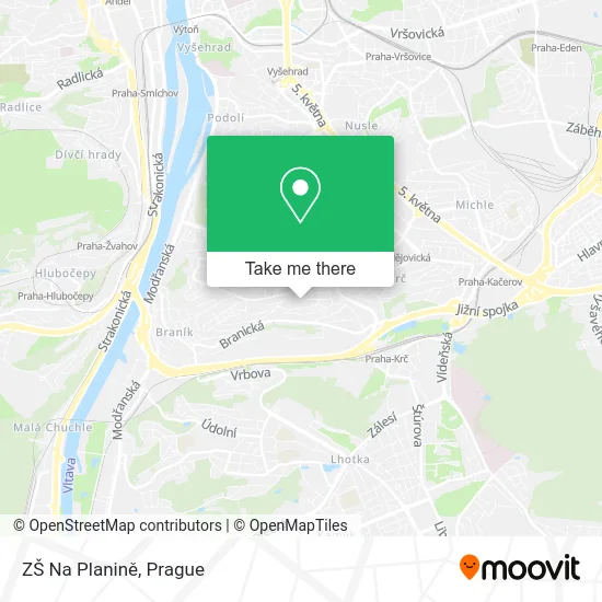 Карта ZŠ Na Planině