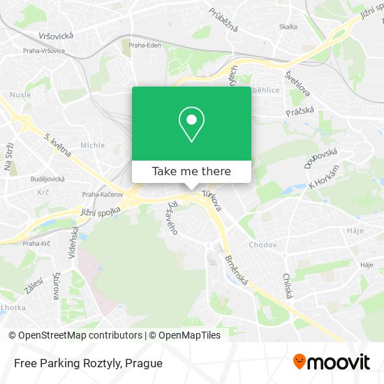 Free Parking Roztyly map