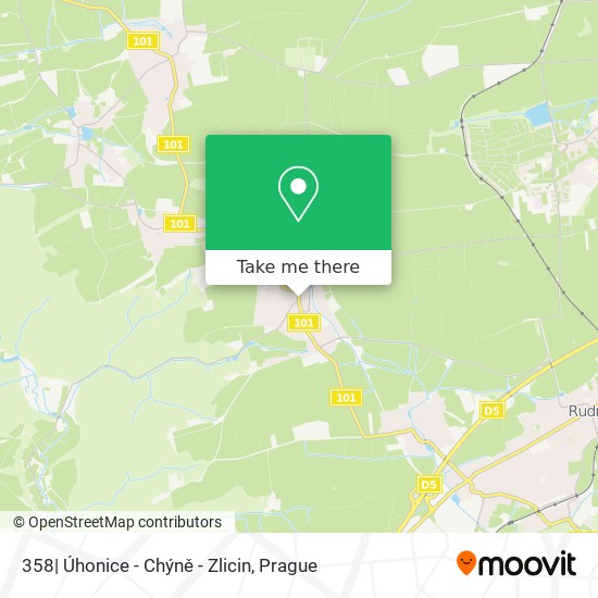 Карта 358| Úhonice - Chýně - Zlicin