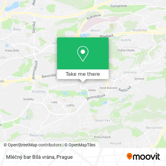 Mléčný bar Bílá vrána map