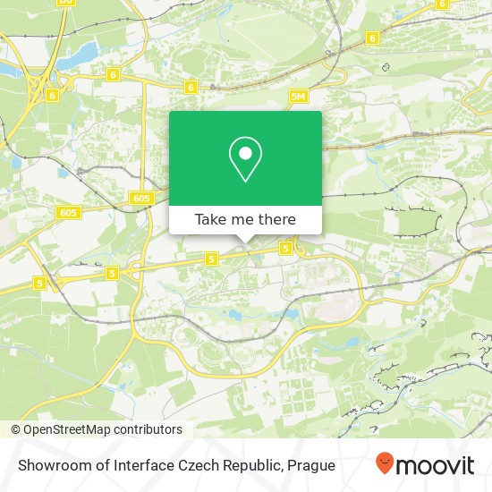 Showroom of Interface Czech Republic map